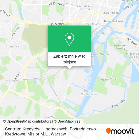 Mapa Centrum Kredytów Hipotecznych. Pośrednictwo Kredytowe. Misior M.L.