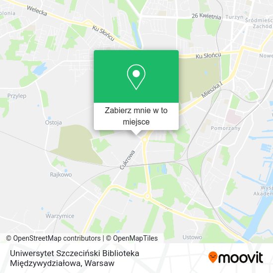 Mapa Uniwersytet Szczeciński Biblioteka Międzywydziałowa