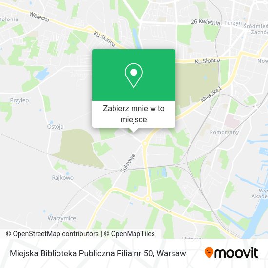 Mapa Miejska Biblioteka Publiczna Filia nr 50