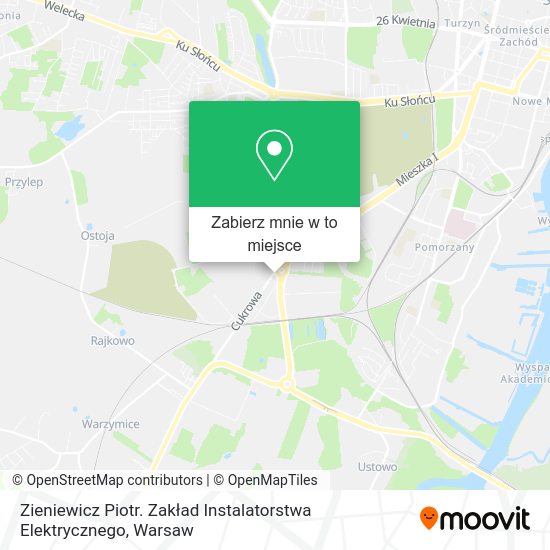 Mapa Zieniewicz Piotr. Zakład Instalatorstwa Elektrycznego