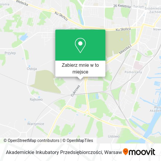 Mapa Akademickie Inkubatory Przedsiębiorczości