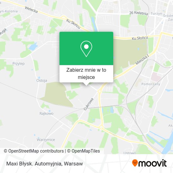 Mapa Maxi Błysk. Automyjnia