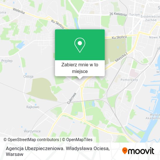 Mapa Agencja Ubezpieczeniowa. Władysława Ociesa