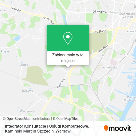 Mapa Integrator Konsultacje i Usługi Komputerowe. Kamiński Marcin Szczecin