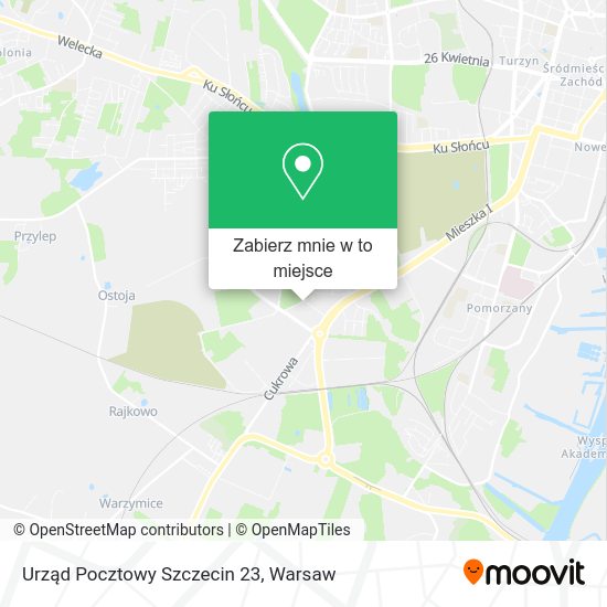 Mapa Urząd Pocztowy Szczecin 23