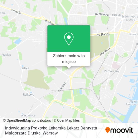 Mapa Indywidualna Praktyka Lekarska Lekarz Dentysta Małgorzata Dłuska