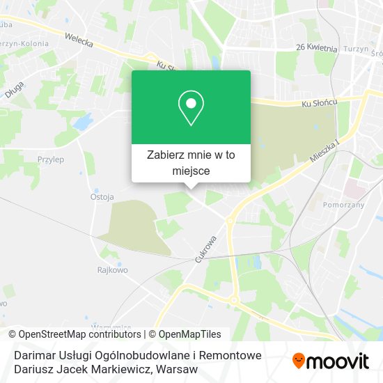 Mapa Darimar Usługi Ogólnobudowlane i Remontowe Dariusz Jacek Markiewicz