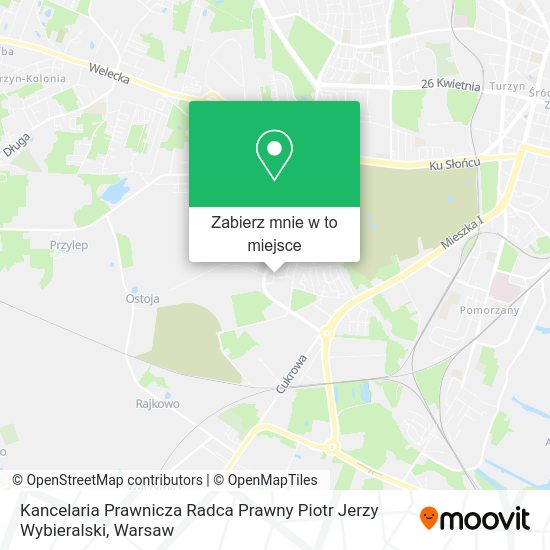 Mapa Kancelaria Prawnicza Radca Prawny Piotr Jerzy Wybieralski