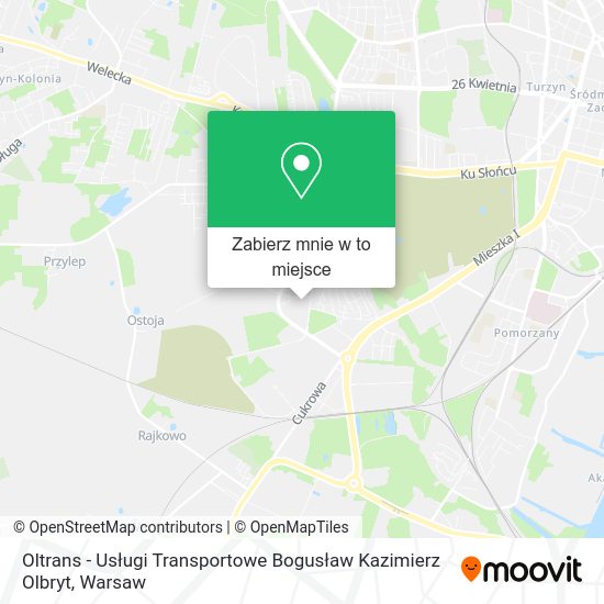 Mapa Oltrans - Usługi Transportowe Bogusław Kazimierz Olbryt