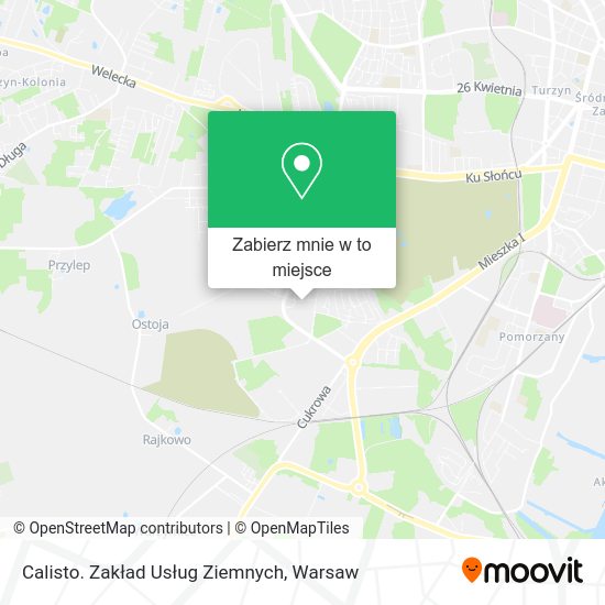 Mapa Calisto. Zakład Usług Ziemnych