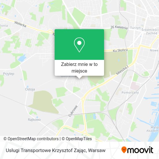 Mapa Usługi Transportowe Krzysztof Zając