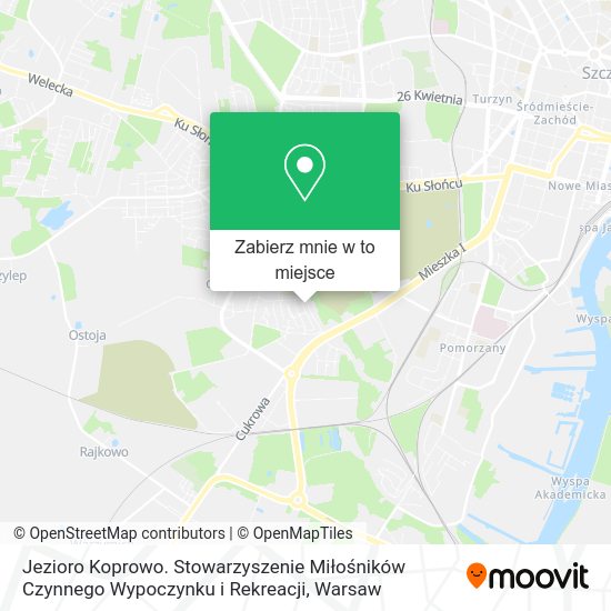 Mapa Jezioro Koprowo. Stowarzyszenie Miłośników Czynnego Wypoczynku i Rekreacji