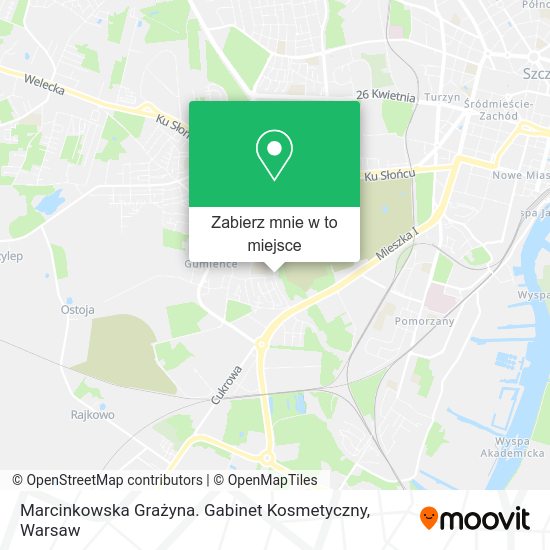 Mapa Marcinkowska Grażyna. Gabinet Kosmetyczny