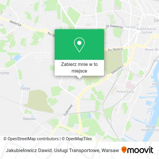 Mapa Jakubiełowicz Dawid. Usługi Transportowe