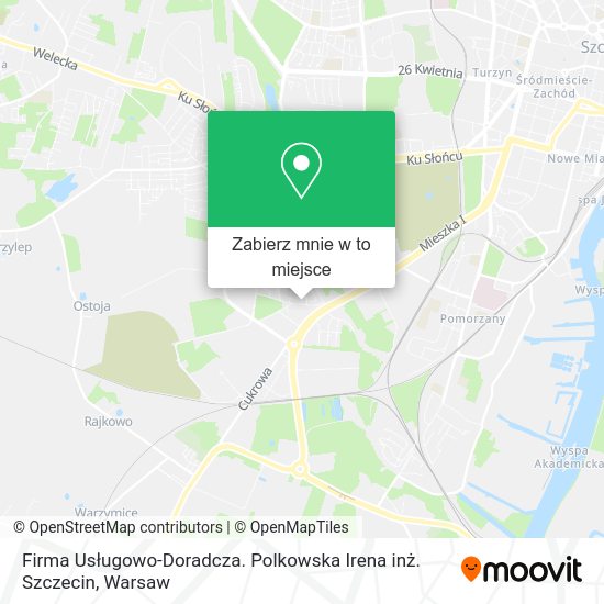 Mapa Firma Usługowo-Doradcza. Polkowska Irena inż. Szczecin