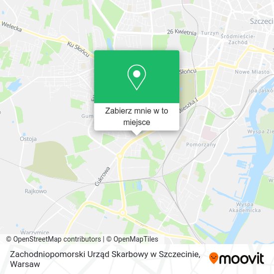 Mapa Zachodniopomorski Urząd Skarbowy w Szczecinie