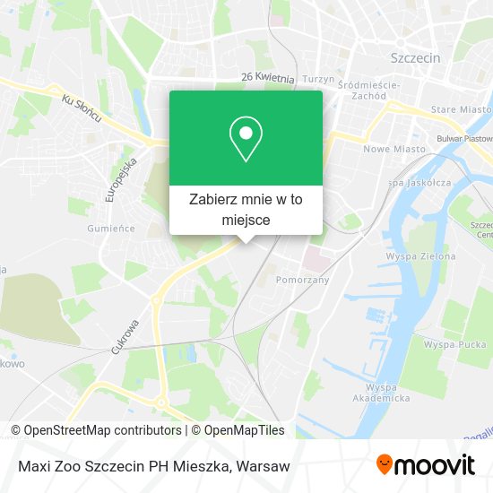 Mapa Maxi Zoo Szczecin PH Mieszka