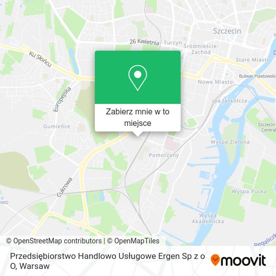 Mapa Przedsiębiorstwo Handlowo Usługowe Ergen Sp z o O