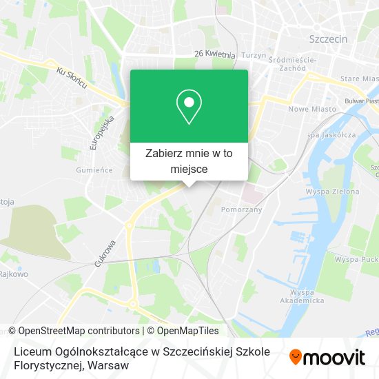 Mapa Liceum Ogólnokształcące w Szczecińskiej Szkole Florystycznej