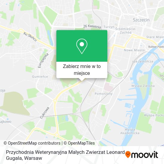 Mapa Przychodnia Weterynaryjna Malych Zwierzat Leonard Gugala