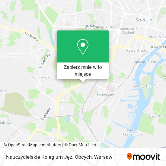 Mapa Nauczycielskie Kolegium Jęz. Obcych