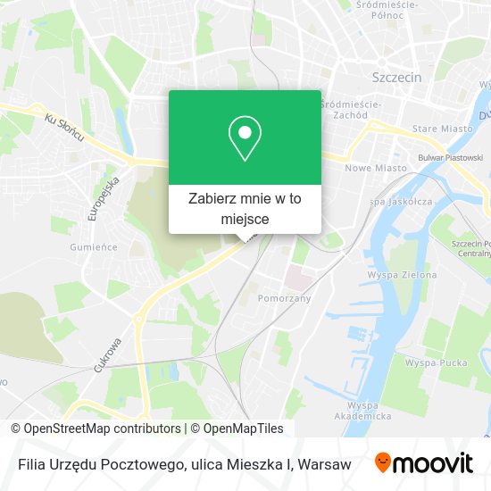 Mapa Filia Urzędu Pocztowego, ulica Mieszka I