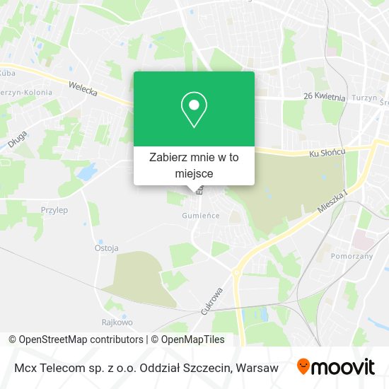 Mapa Mcx Telecom sp. z o.o. Oddział Szczecin