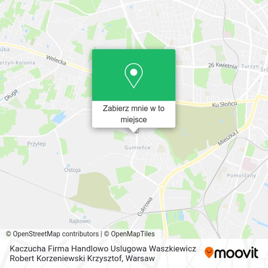 Mapa Kaczucha Firma Handlowo Uslugowa Waszkiewicz Robert Korzeniewski Krzysztof