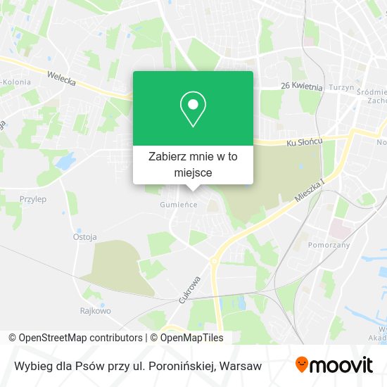 Mapa Wybieg dla Psów przy ul. Poronińskiej