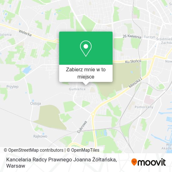 Mapa Kancelaria Radcy Prawnego Joanna Żółtańska