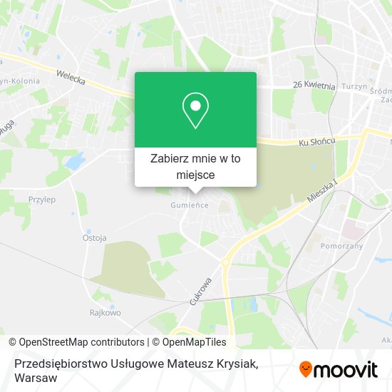 Mapa Przedsiębiorstwo Usługowe Mateusz Krysiak