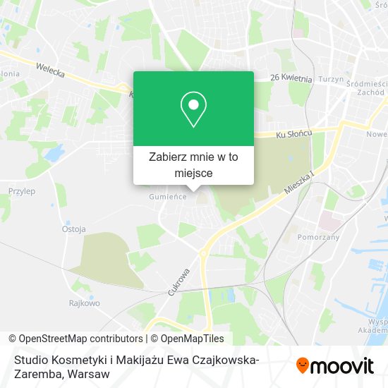 Mapa Studio Kosmetyki i Makijażu Ewa Czajkowska-Zaremba