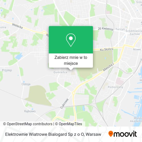 Mapa Elektrownie Wiatrowe Bialogard Sp z o O