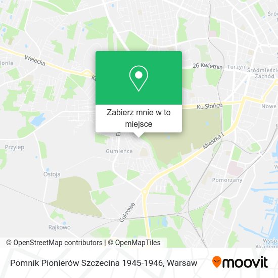 Mapa Pomnik Pionierów Szczecina 1945-1946