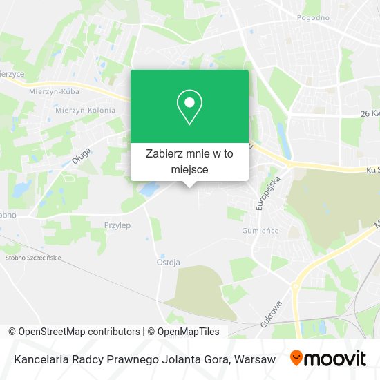 Mapa Kancelaria Radcy Prawnego Jolanta Gora