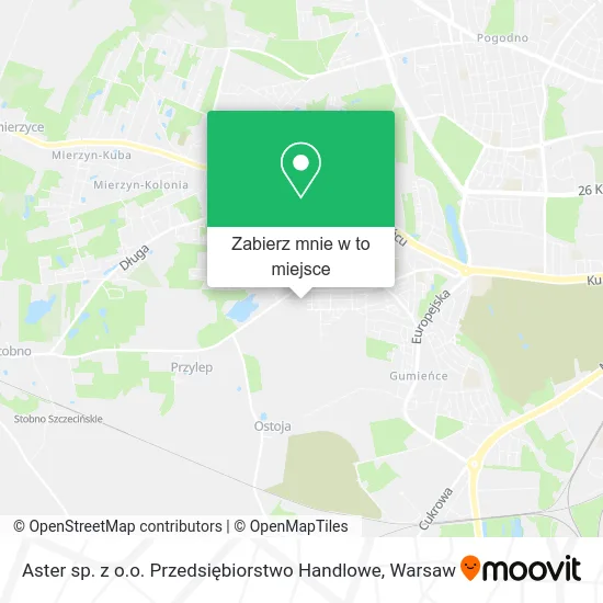 Mapa Aster sp. z o.o. Przedsiębiorstwo Handlowe