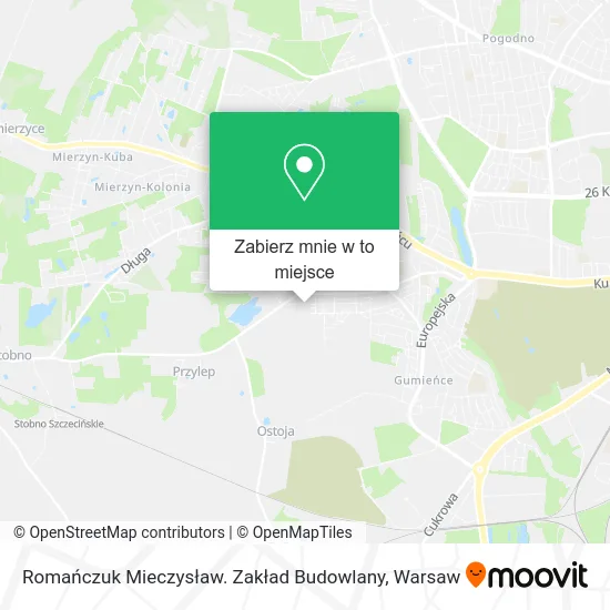Mapa Romańczuk Mieczysław. Zakład Budowlany