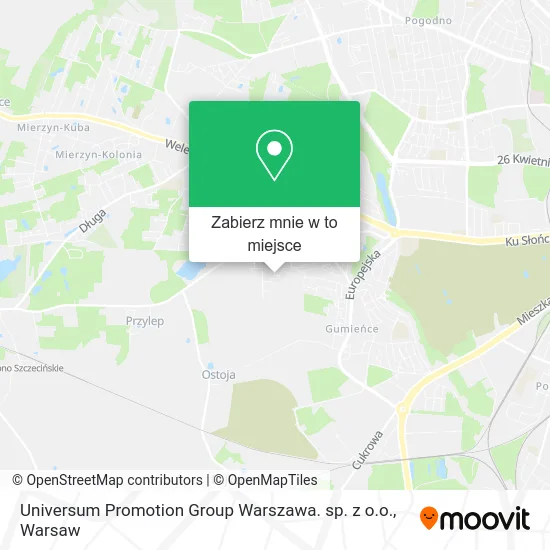 Mapa Universum Promotion Group Warszawa. sp. z o.o.