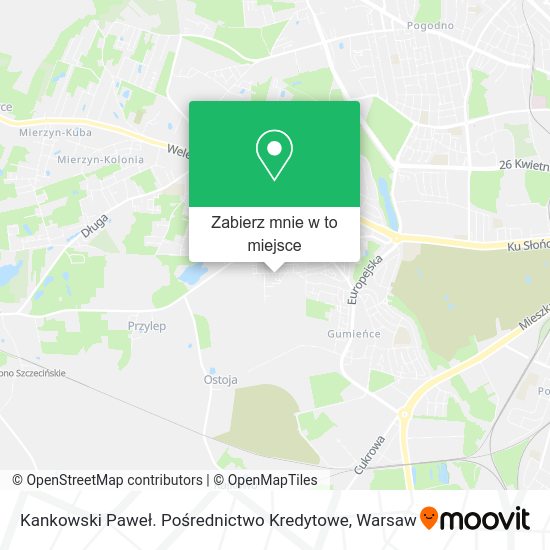 Mapa Kankowski Paweł. Pośrednictwo Kredytowe