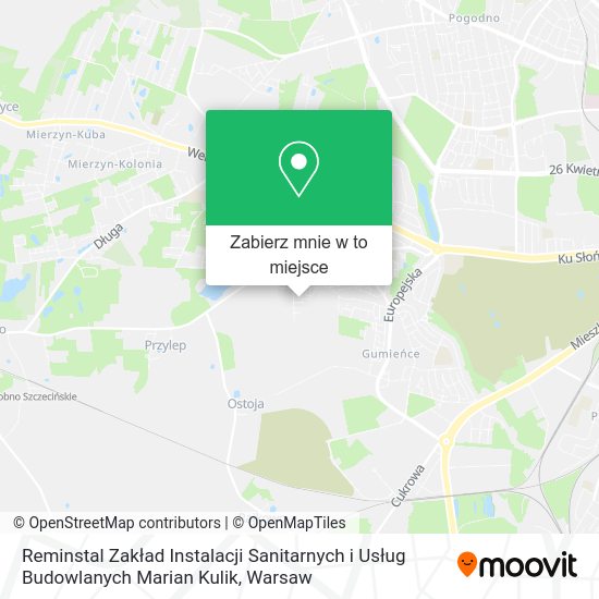 Mapa Reminstal Zakład Instalacji Sanitarnych i Usług Budowlanych Marian Kulik