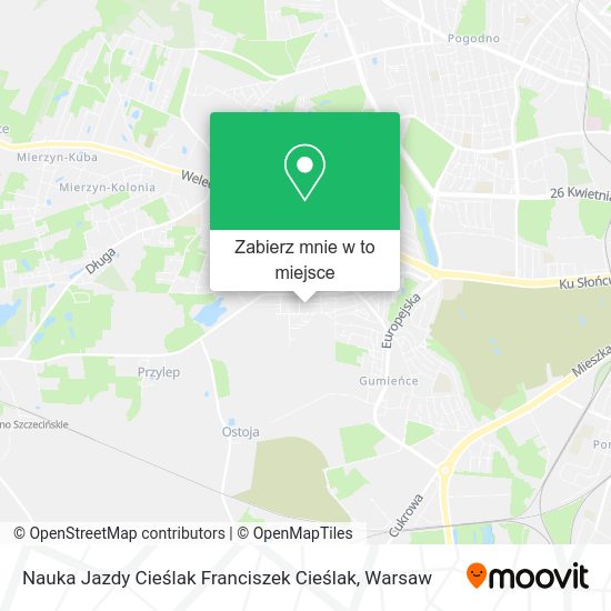 Mapa Nauka Jazdy Cieślak Franciszek Cieślak