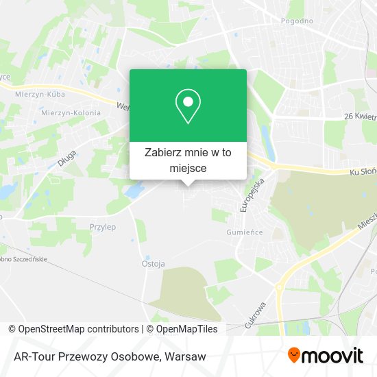 Mapa AR-Tour Przewozy Osobowe