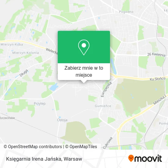 Mapa Księgarnia Irena Jańska