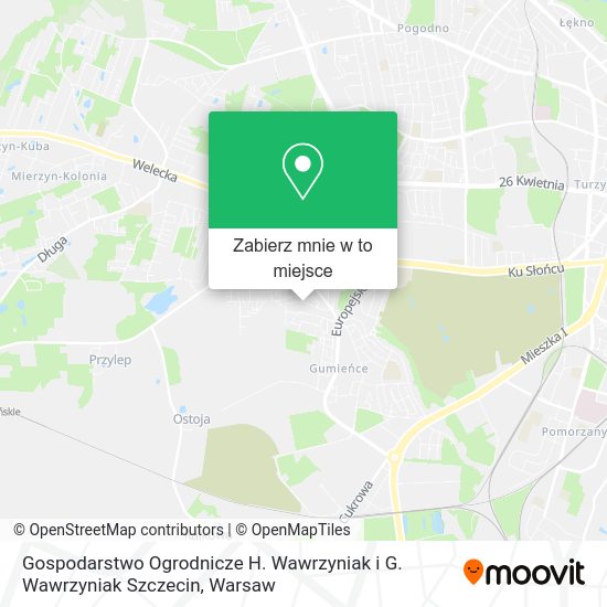 Mapa Gospodarstwo Ogrodnicze H. Wawrzyniak i G. Wawrzyniak Szczecin