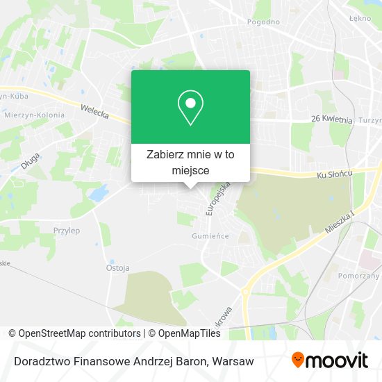 Mapa Doradztwo Finansowe Andrzej Baron