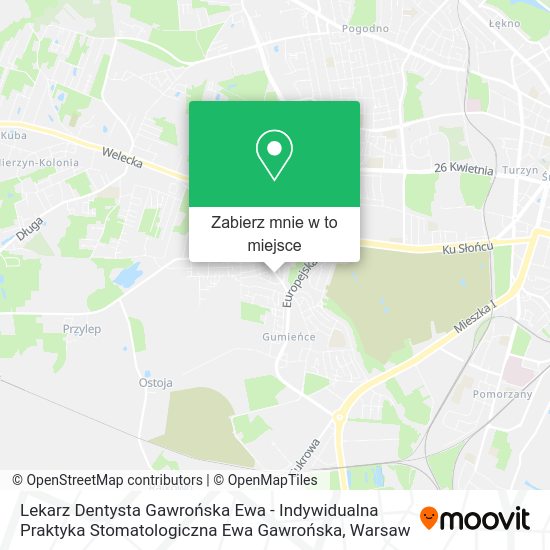 Mapa Lekarz Dentysta Gawrońska Ewa - Indywidualna Praktyka Stomatologiczna Ewa Gawrońska