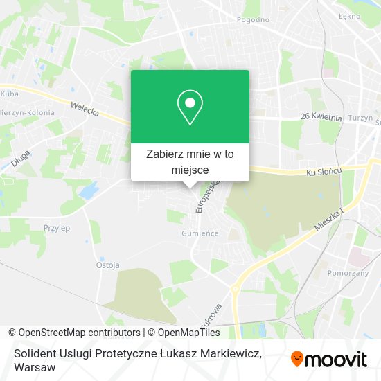 Mapa Solident Uslugi Protetyczne Łukasz Markiewicz