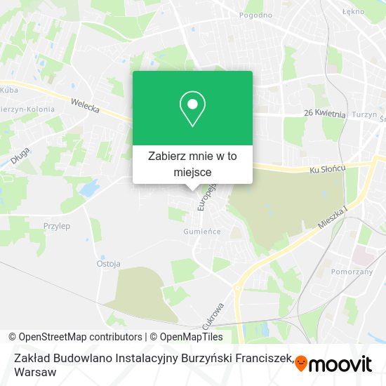 Mapa Zakład Budowlano Instalacyjny Burzyński Franciszek