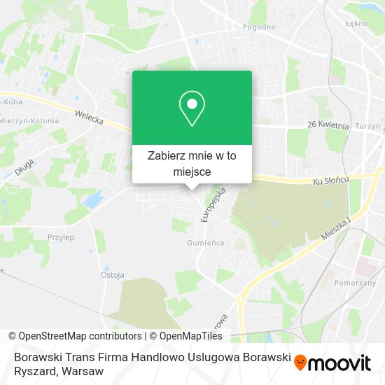 Mapa Borawski Trans Firma Handlowo Uslugowa Borawski Ryszard