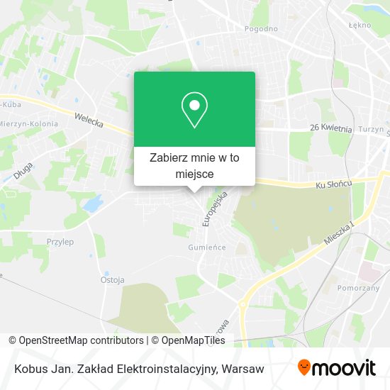 Mapa Kobus Jan. Zakład Elektroinstalacyjny